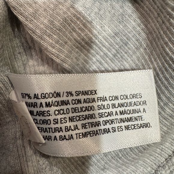 Universal Thread Gray Ribbed Crop Top - Picture 6 of 7